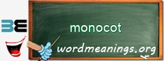 WordMeaning blackboard for monocot